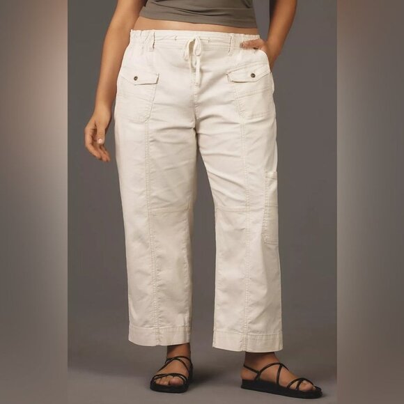 NW Size 2X - Anthropologie Cotton Pilcro Drawstring Pocket Pants (NWT USD 128) - Picture 4 of 13